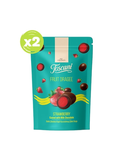 Sütlü Çikolata Kaplı Kurutulmuş Çilek Draje 2 X 60gr