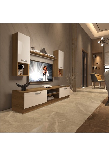 Decoraktiv Eko 5dab Mdf Dvd Tv Ünitesi Tv Sehpası Pera - Beyaz