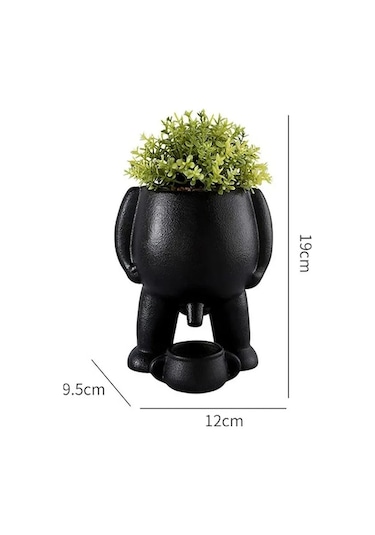 Xianwen Moveevo Eğlenceli "işeyen" Seramik Saksı - 19cm, Komik