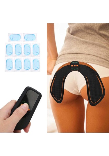 Kalça Kaldırma Eğitmeni Ems Kalça Elektrikli Usb Şarjlı Uzaktan Kumanda Siyah - Turuncu