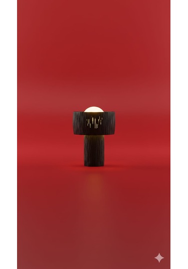 Makrome Siyah Rafya Abajur Modern Tasarım Dekoratif Masa Lambası Aydınlatma Glop Cam Abajur Siyah - Siyah