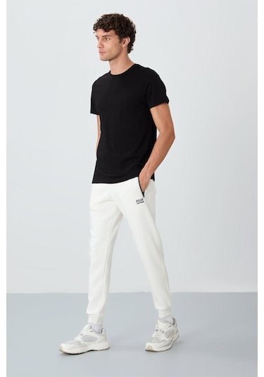 Tommy Life Cesar Ekru Cepli Şardonlu Erkek Eşofman Alt - 84929 Ekru