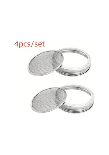 Willowhaven 86mm Mason Jar Filtre Kapak Seti 4 Adet Paslanmaz Çelik Çimlenme Kapakları