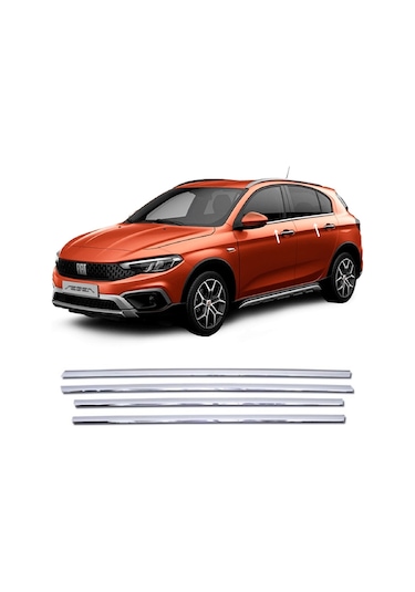Fiat Egea Cross Krom Cam Çıtası 4 Kapı P.çelik 2020 Sonrası