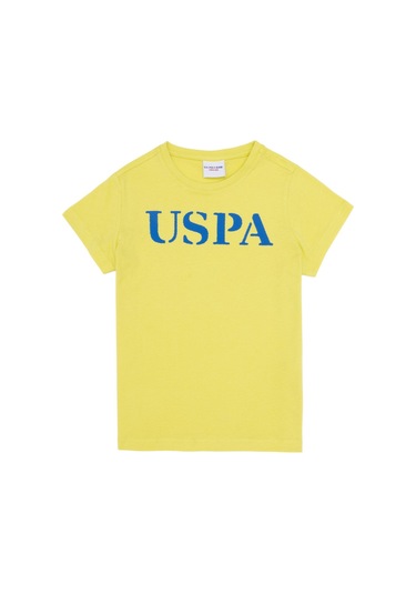 Çocuk Basic Bisiklet Yaka Tişört Cıtron