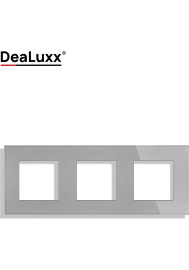Dealuxx Cam Üçlu Gri Priz Çerçevesi 196471842