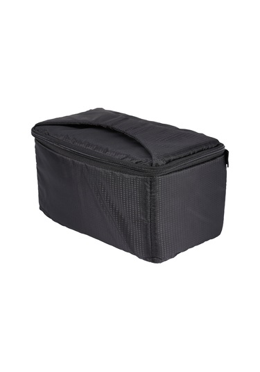 Vkemall Siyah Lens Kılıfı, Yumuşak Dolgulu, Su Geçirmez, 3 Fermuar, 26x15x14cm, Kamera Lens Koruyucu, Çantalara Bağlanabilir