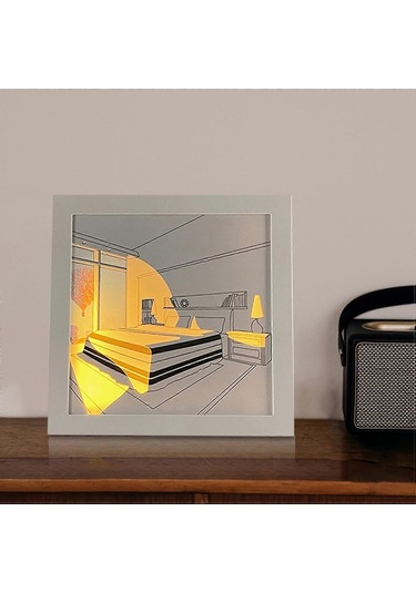 Led Aydınlatmalı Resim Dekorasyon Sanatı Resim Şık Gece Lambası Parlayan Fotoğraf Çerçevesi Otel Sevgililer Günü Ev Mutfak Yıldönümü, Yatak Odası Çok Renkli