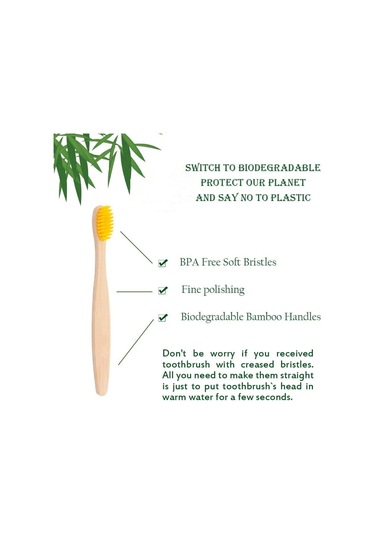 Yeni Organik Çocuk Bambu Diş Fırçası On Renk Yumuşak Elyaf Kıllar Biyobozunur Sap Çevre Dostu Çocuk Diş Fırçaları 5