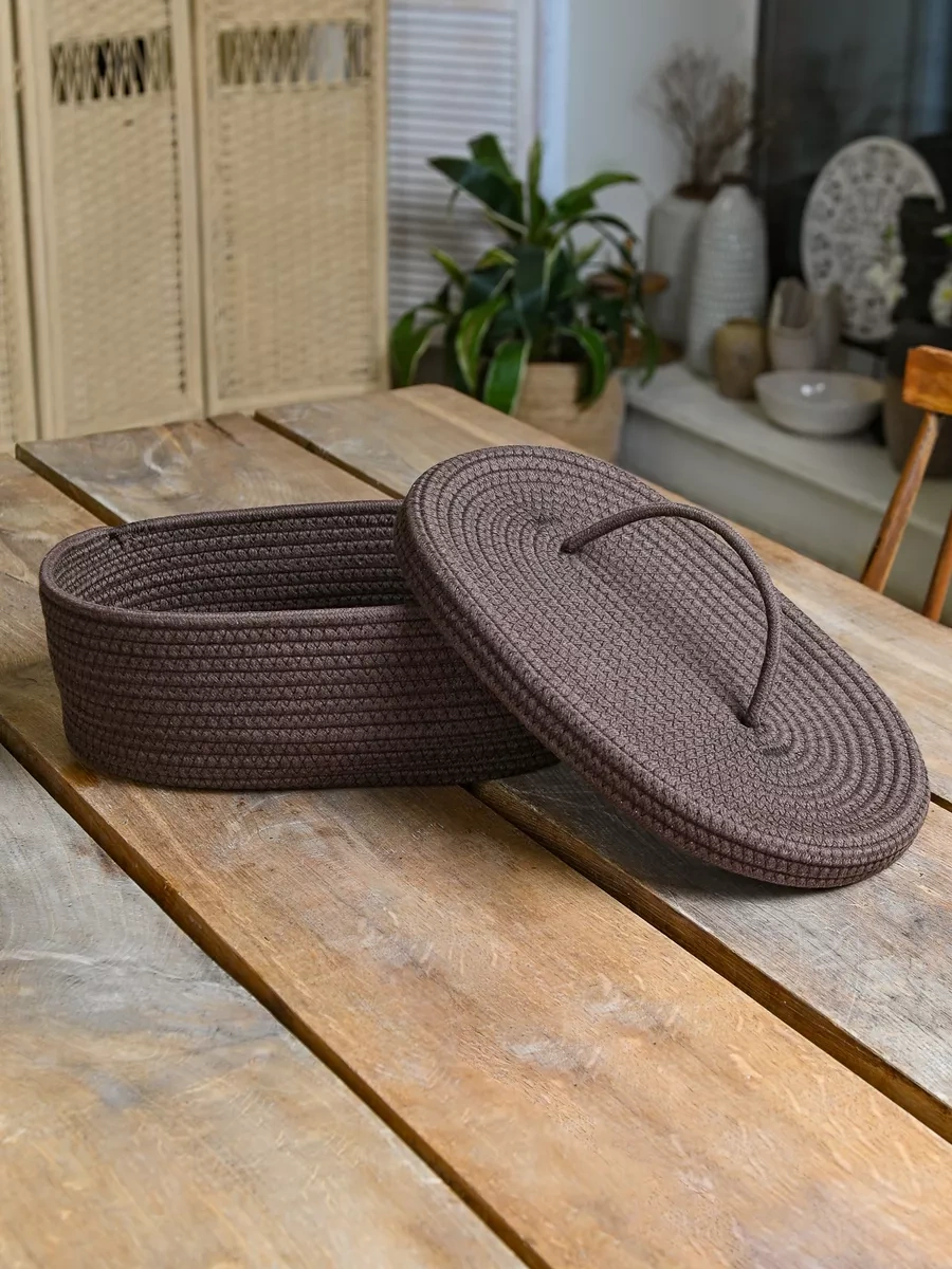 B.baker Masaüstü Dokuma Kapaklı Ekmek Kutusu 205353442 Kahverengi