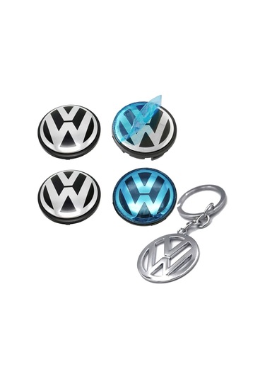 Volkswagen Golf 7  Tip Jant Göbeği 55-65mm Krom Anahtarlık