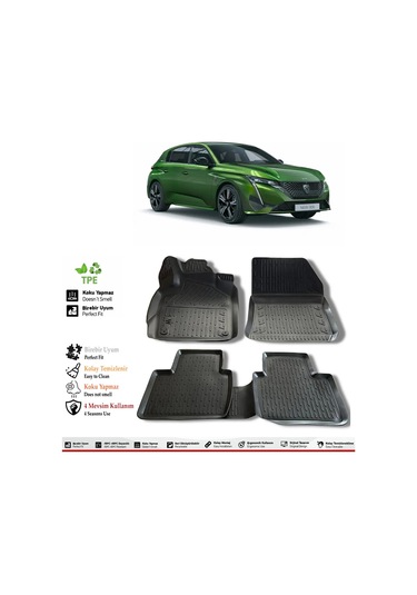 Peugeot 308 2023 Model 4d Havuzlu Paspas