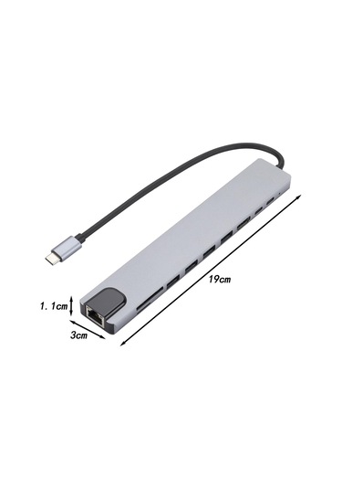 Suntek 10'u 1 Arada Usb C Hub Bağlantı İstasyonu Sağlam