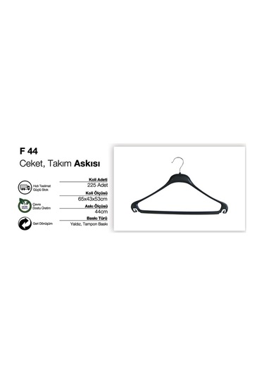 Elbise Askısı. Ceket Askısı 20 Li Paket Plastik Askılık Siyah