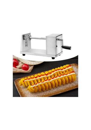 Homyl Spiral Patates Dilimleyici Havuç Sebze Doğrama Ev İçin Gümüş