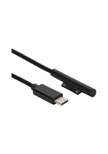 Hombey Surface Pro 3/4/5/6/book/book2/go İçin 15v 3a Pd Şarj Kablosu, 1.5m Uzunluk, Type-c Arayüz, 304 Paslanmaz Çelik, Hızlı Şarj Ve Veri Transferi