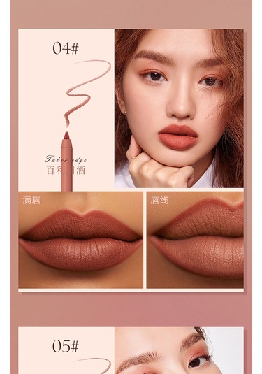 Mufunye Çok Amaçlı, Kolay Uygulanır, Suya Dayanıklı Ruj Kalemi Seti - Uzun Süren Mat Bitiriş