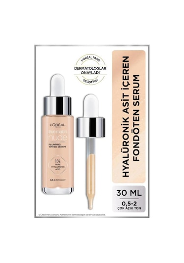L'Oréal Paris Glotion All-In-One Doğal Işıltı 902 Light Glow 40 ML + True Match Nude Fondöten Serum 0.5-2 Very Light