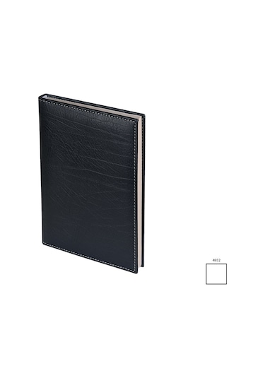 Deri Kapak Defter Ajanda Tarihsiz Düz 17X24 Cm Siyah N11.3511