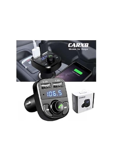 Carx8 Digital Ekran Bluetooth Araç Kiti Mp3 Fm Transmitter Lisinya St