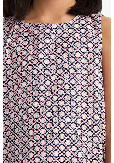 DeFacto Kız Çocuk Desenli Viskon Kolsuz Yazlık Elbise E7498A825SMPN452 DeFacto Kız Çocuk Desenli Viskon Kolsuz Yazlık Elbise E7498A825SMPN452