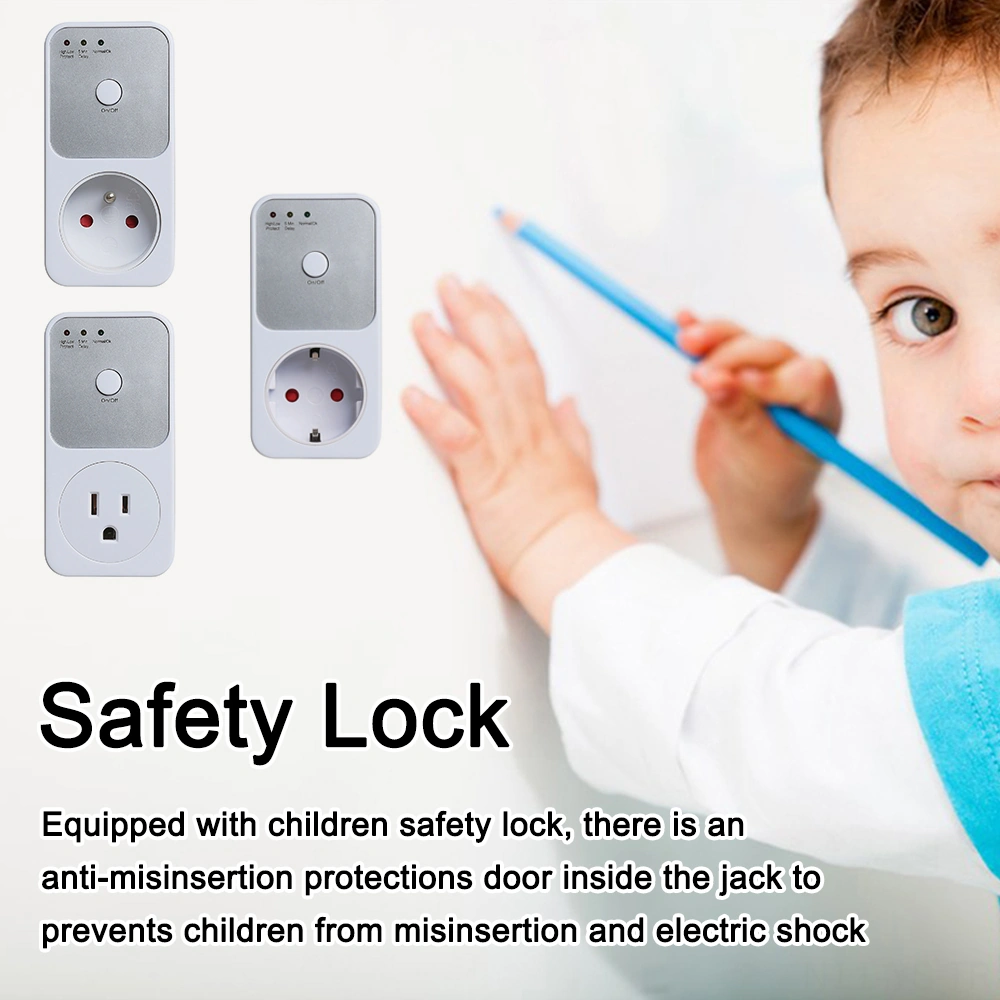 Yunboo Ev Aletleri İçin 170-260v Voltaj Koruyucu, 5-6 Dakika Gecikme Fonksiyonu, Yüksek Düşük Gerilim Koruması, Avrupa Standartı