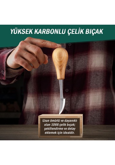 Beavercraft Dıy05 Ayı Figürü Ahşap Oyma Hobi Seti