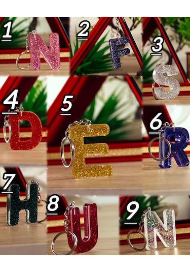 Anahtarlık Harfli Model Kişiye Özel Modeller Açık Gri