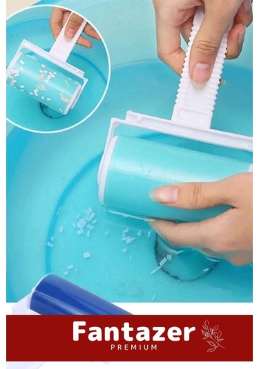 Fantazer Yeni Nesil Dayanıklı Evcil Hayvan Kedi Köpek Bot Yıkanabilir Pratik Tüy Toz Toplama Rulosu Aparatı