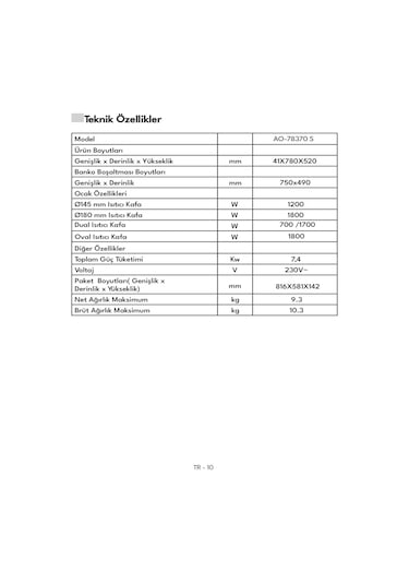 Vestel AO-78370 S Ankastre Cam Ocak