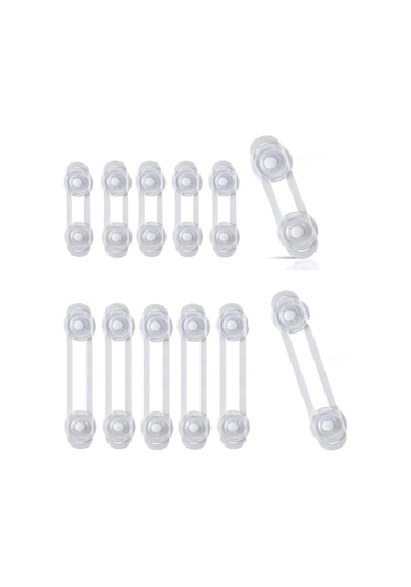 10 Adet Çocuk Çekmece Kilidi ve Dolap Kilidi Bebek Güvenlik Kilit Çok Renkli