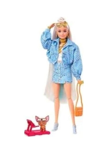 Mattel Barbie Extra Mavi Takımlı Bebek