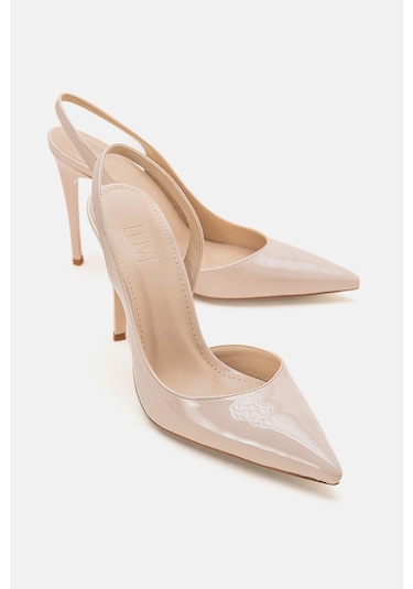 Twine Bej Rugan Kadın Topuklu Ayakkabı Bej Rugan
