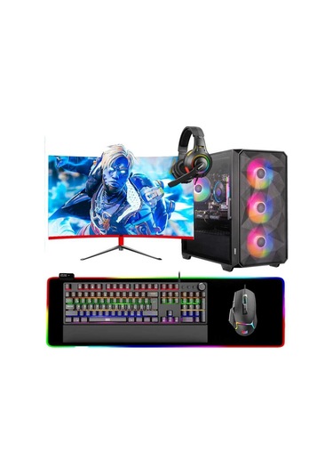 Dragos DRX6856 R5-3600 16 GB 512 GB NVMe RTX3050 23.6" Dos Masaüstü Oyuncu Bilgisayarı