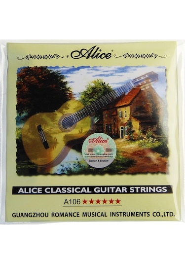 Alicek Lasik Gitar Tel Set Tam Takım 6 Adet Klasik Gitar Tel Seti