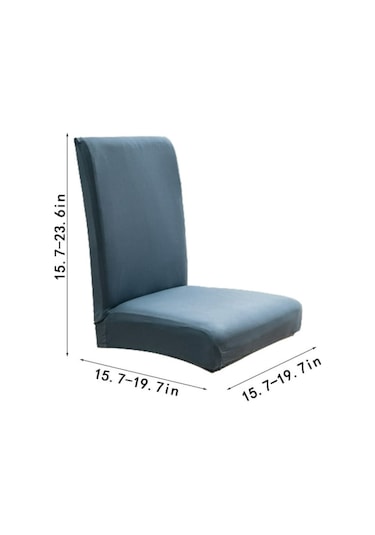 Xiyyadms Esnek Solide Mutfak Sandalye Kılıfı - Nemi Emici Toz Koruyucu Yıkama Kolay Spandex Dekoratif Koltuk Örtüsü Mavi