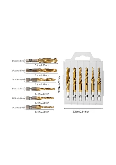 Chuangyinshop 6 Parça Yüksek Mukavemetli Alaşım Matkap Ucu Seti: Paslanmaz Çelik Delme Ve Kılavuz Çekme