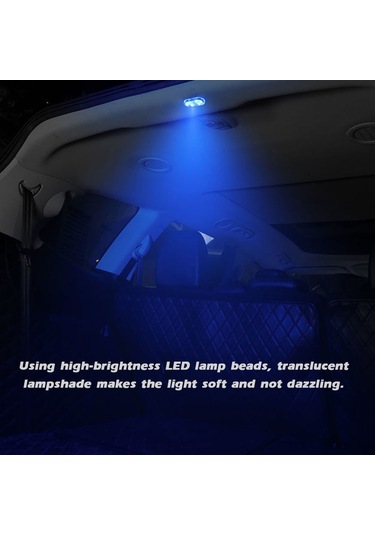 Monyee Araç Için Dokunmatik Led Işık, Gizli Depolama Kutusu Lambası, Usb Şarjlı Kablosuz Tavan Acil Işığı, Tekli Paket, Beyaz Işık Yerleşik Li-pil