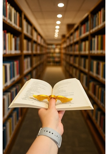 Kitap Ayracı - Sayfa Tutucu - Tek El Kitap Okuma Aparatı Altın Snitch