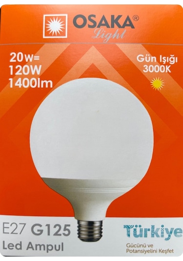 Osaka 20w 120w 3000k Sarı Işık E27 Duylu Kalın Duy Glop Led Ampul