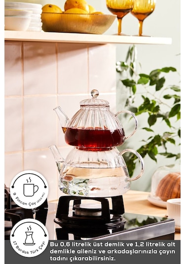 Karaca  Lori Borosilikat Cam Çaydanlık