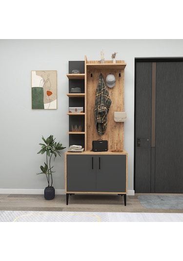 Arnetti Askılı Julendor Portmanto, Atlantik Çam Antrasit