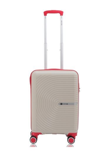 Mçs Polipropilen Valiz V374 55 Cm S21yy100000655 00422 Kemik/kırmızı