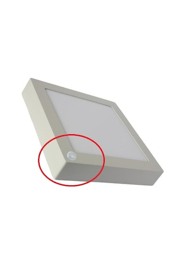 Lamptime Sıva Üstü Led Panel Sensörlü Siyah 24W Kare 3000K 26333 Siyah