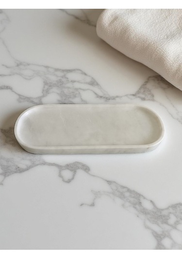 Mermer Banyo Düzenleyici Tepsi Gri