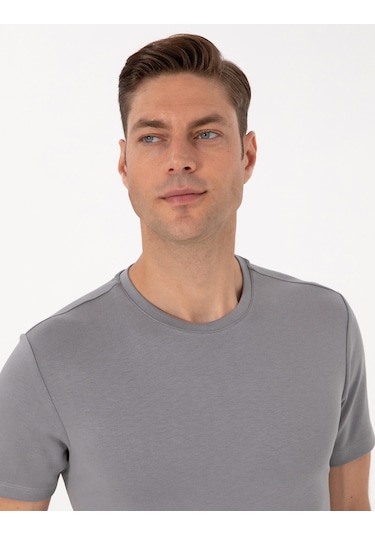 Pierre Cardin Erkek Gri Tişört 50308037-vr024 Gri