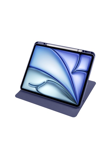 İpad Air Uyumlu 11inç M2 2024 Kılıf Termik Kalem Bölmeli Dönebilen Standlı Kılıf Air 4./5.nesil Uyumlu