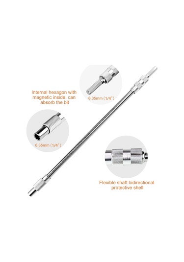 Xurunkeji Esnek Matkap Ucu Uzatma Ve 105 Derece Dik Açı Matkap Bağlantı Seti - Ulaşılması Zor Alanlar İçin, Ev Geliştirme