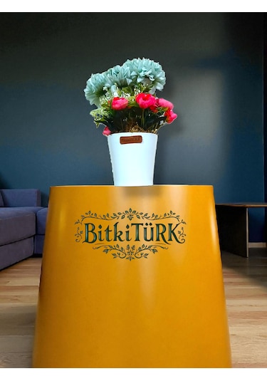 Bitkitürk-seramik Saksıda Yapay Çiçek Aranjmanı Ofis Salon Hed...
