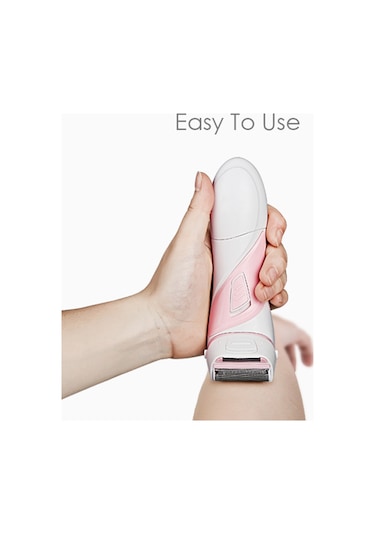 Moveevo Elektrikli Epilatör İnce Bıçaklı Ağ 2'si 1 Arada Tıraş Bıçağıyla, Sökülüp Yıkanabilir, Pembe